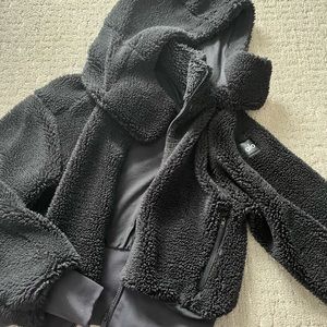 Alo Cropped Sherpa Hoodie